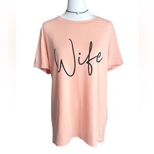 Graphic T shirt Wife Short Sleeve L